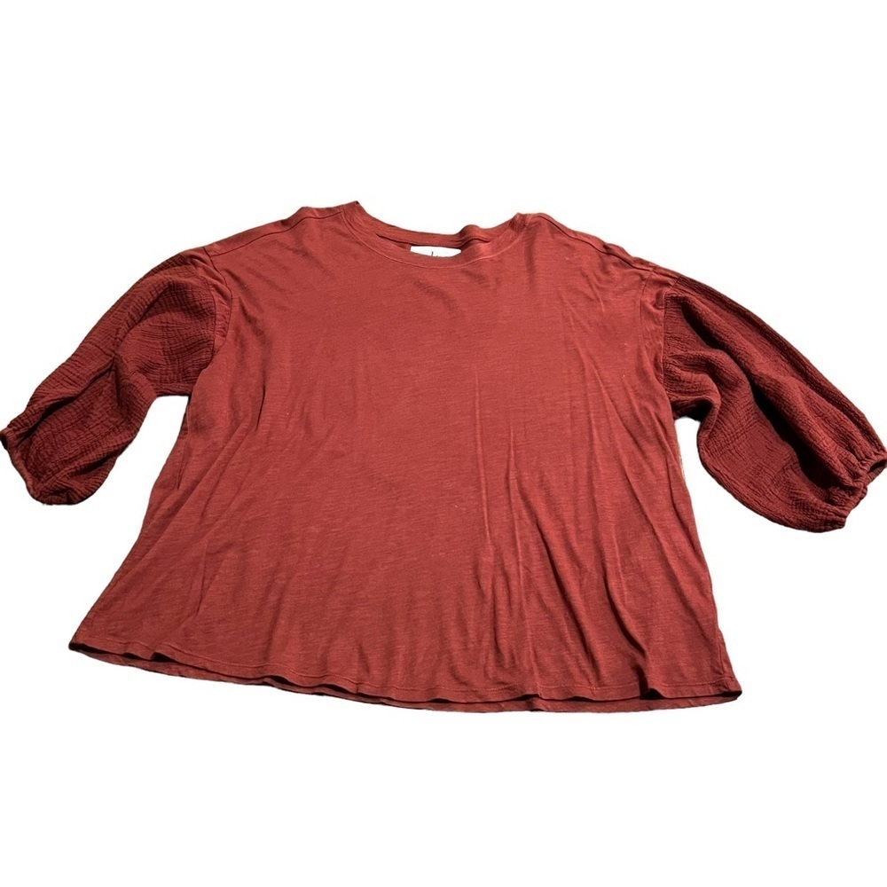 Velvet by Graham & Spencer Anthropologie Women’s Rust Scoop Neck Top Size Large